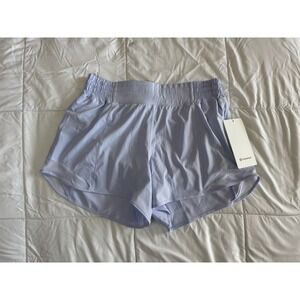 NEW Lululemon Hotty Hot Shorts Size 10 HR High Rise 4" Lined Serene Blue NWT